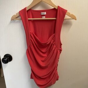 Aritzia Contour Ruched Form Fitting Tank Top Quiet Luxury Woman's Med